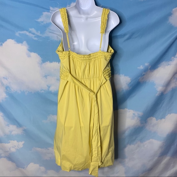 BCBGMaxazria- Yellow Ruffle Sundress size Large - Picture 6 of 13